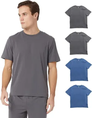 32 Degrees Men's 4 PK Ultra-Soft Cotton Crew T-Shirt | Regular Fit | Soft Feel | Ultra-Light
