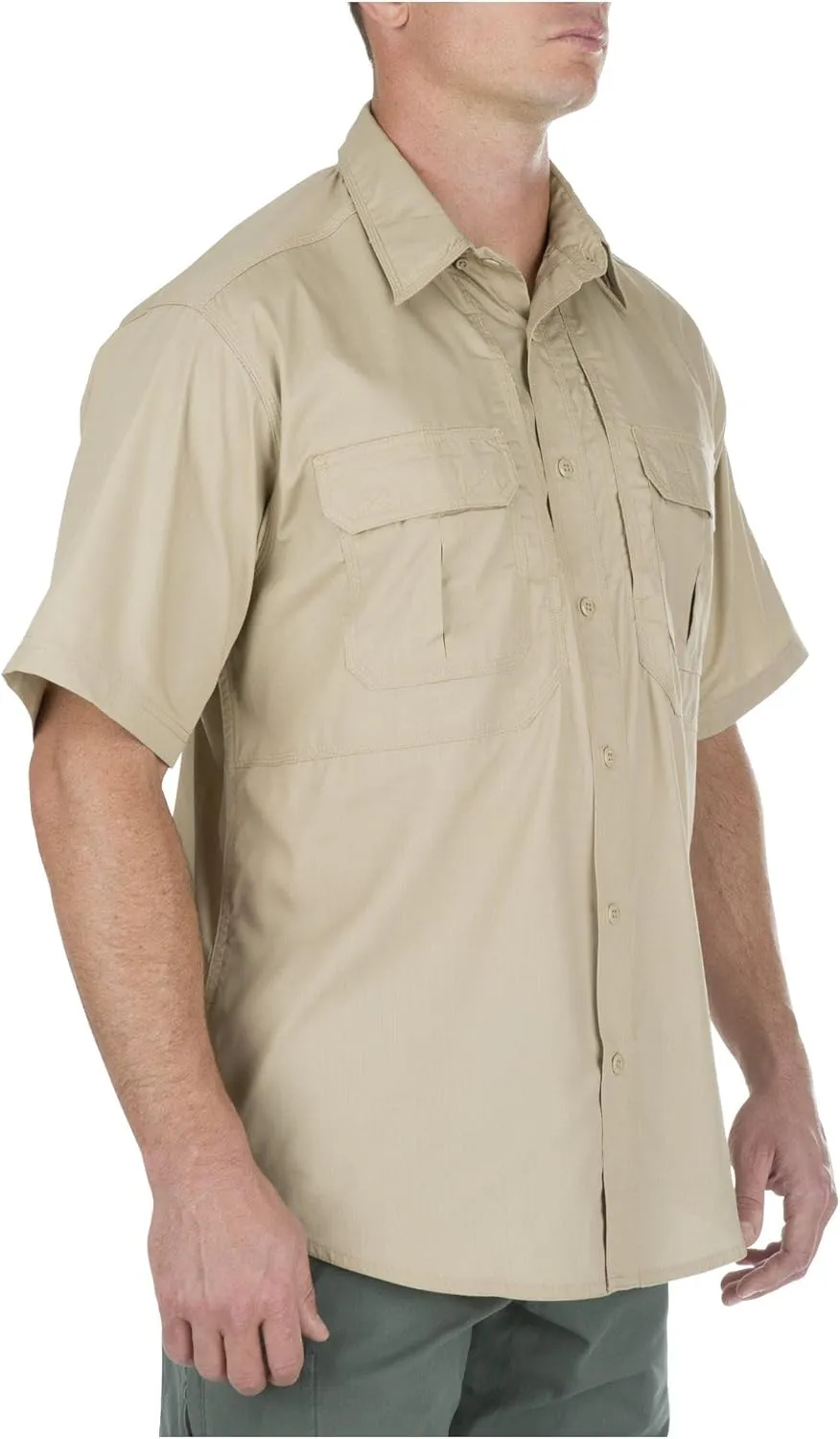 5.11 Tactical Mens Button Down Short Sleeve Shirt with Pockets, Taclite Pro, Style 71175ABR
