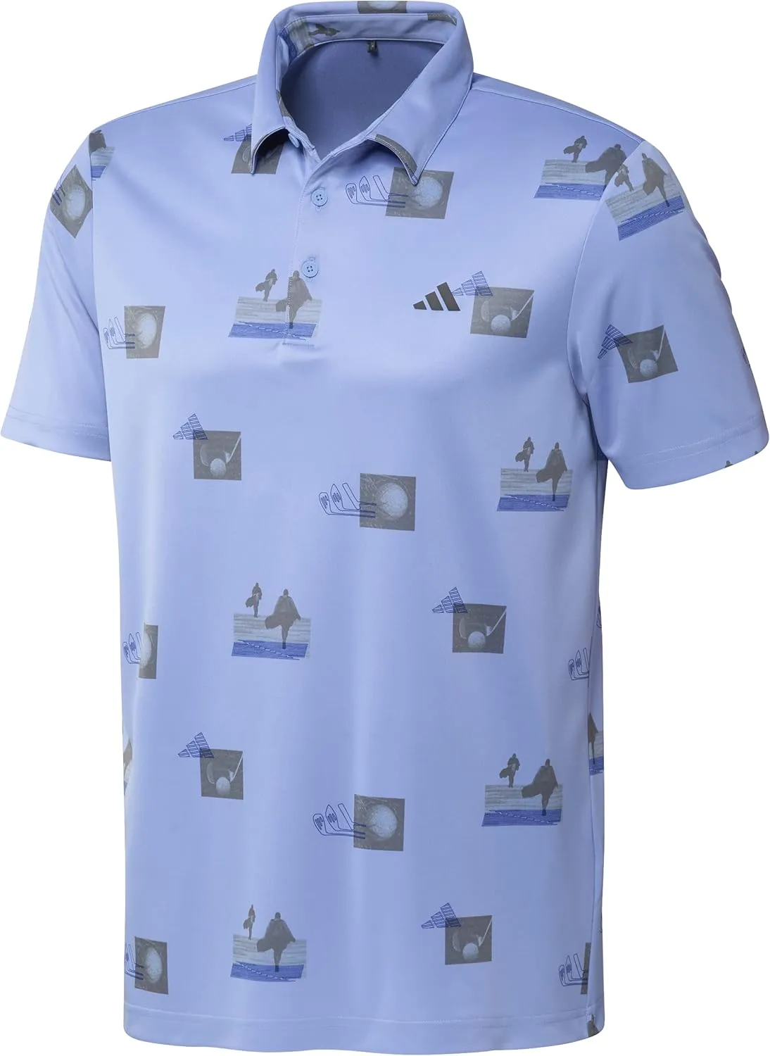 adidas Men's Allover Printed Golf Polo Shirt