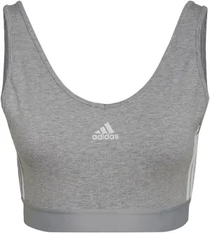 adidas Women's Essentials 3-Stripes Crop Top with Removable Pads