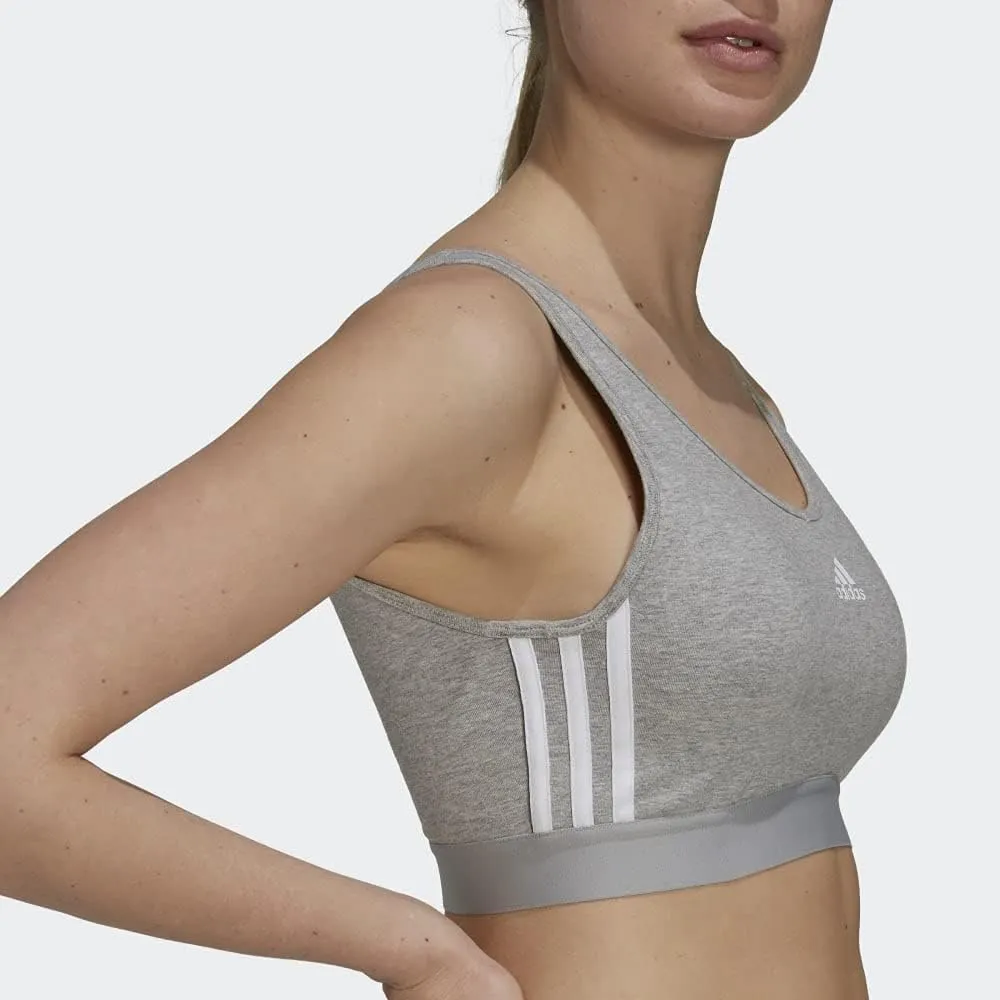 adidas Women's Essentials 3-Stripes Crop Top with Removable Pads
