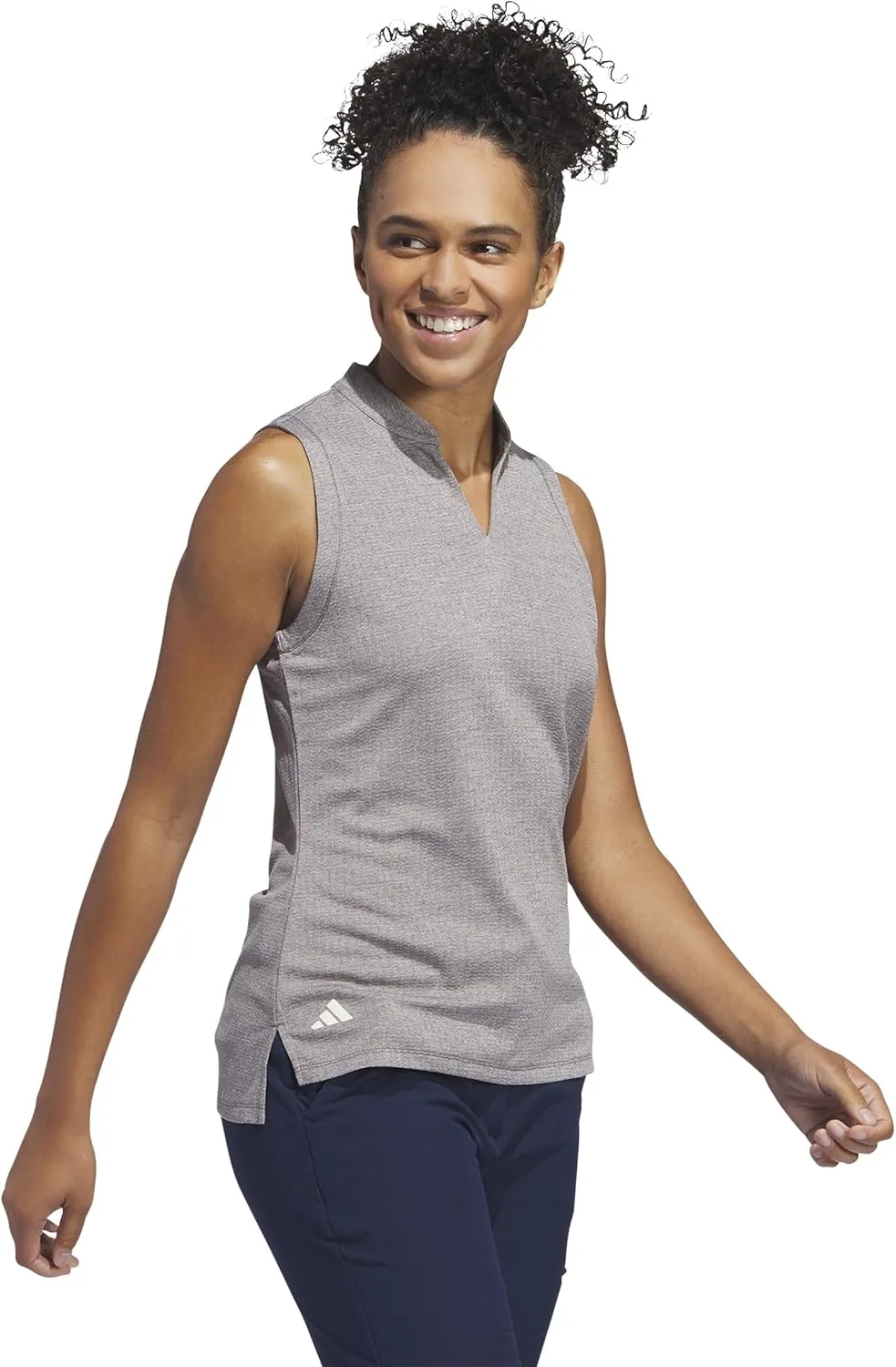 adidas Women's Ultimate365 Textured Sleeveless Polo Shirt