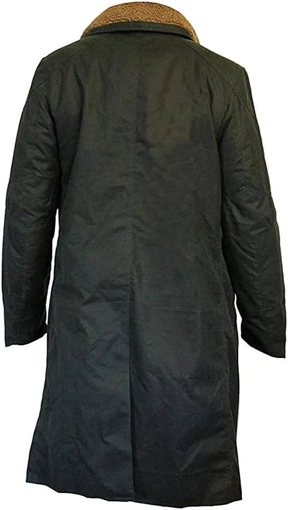 ADS Men's Officer K Ryan Gosling 2049 Blade Runner fur linning Trench coat