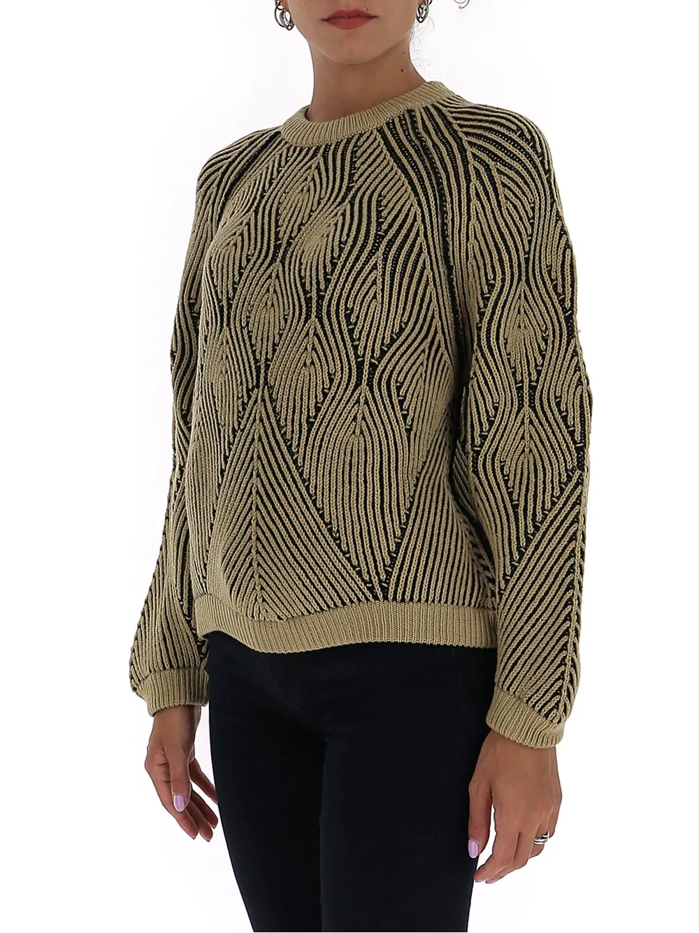Alberta Ferretti Geometric-Patterned Knit Jumper