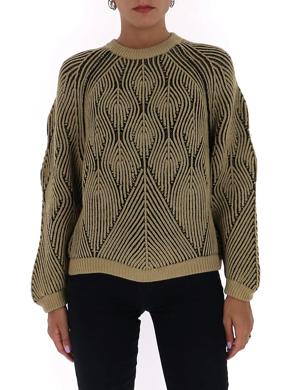 Alberta Ferretti Geometric-Patterned Knit Jumper