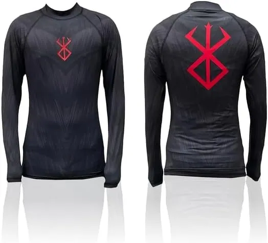 Anime Long Sleeve Compression Shirts for Men and Short Sleeve Gym Wear Athletic Workout Gear Top Shirt
