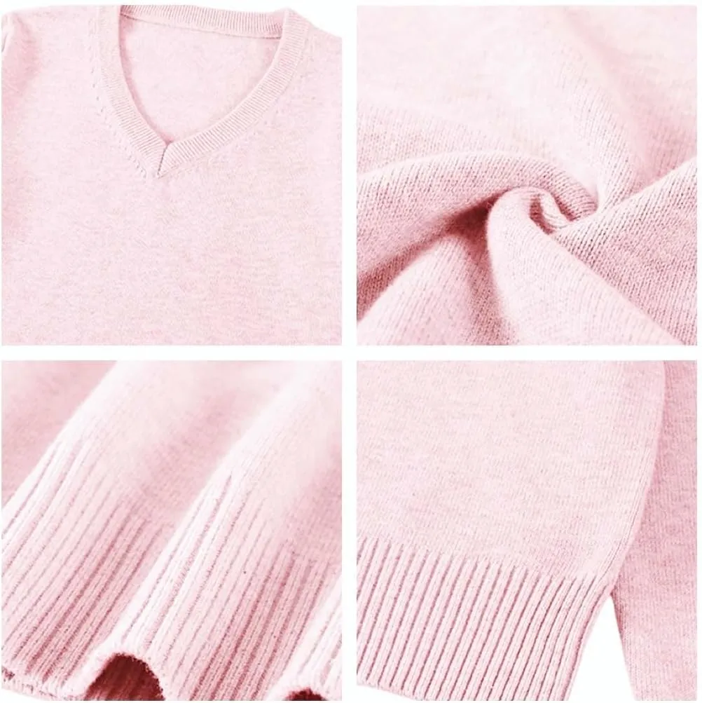 Anime Women Pink Sweater Ayase Cosplay V-Neck Knit Momo Ayase Sweater Uniform Outfit Adult