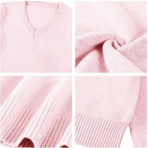 Anime Women Pink Sweater Ayase Cosplay V-Neck Knit Momo Ayase Sweater Uniform Outfit Adult