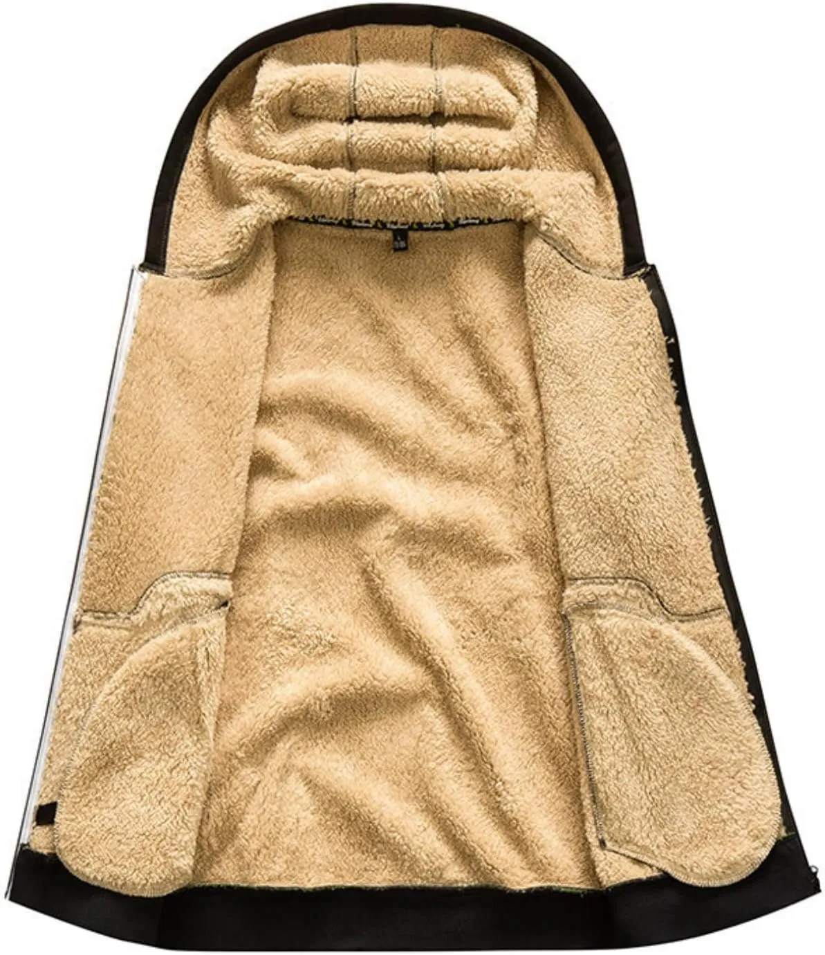 Aobiono Men Women Fleece Jacket Sherpa Lined Oversized Hoodie Winter Warm Thermal Thick Fuzzy Fluffy Outdoor Hood Sweatshirt