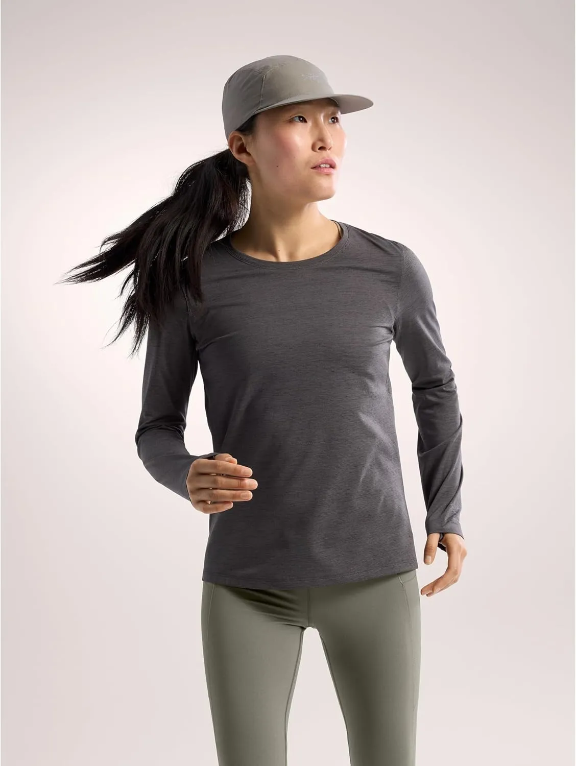 Arc'teryx Taema Crew Neck Long Sleeve Shirts for Women | Quick Dry Long Sleeve Workout Shirts - Hiking Running Fitness Tops