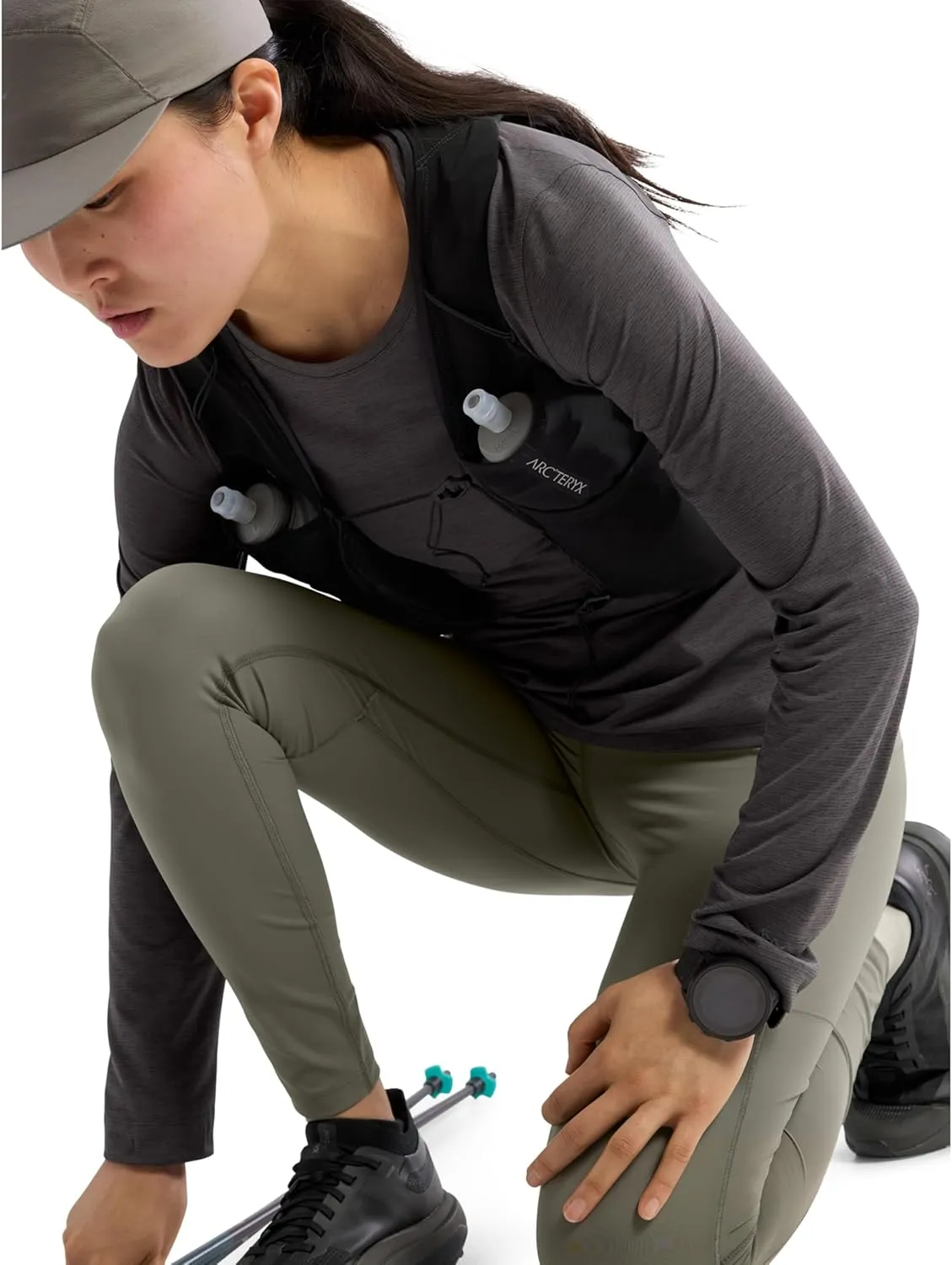 Arc'teryx Taema Crew Neck Long Sleeve Shirts for Women | Quick Dry Long Sleeve Workout Shirts - Hiking Running Fitness Tops