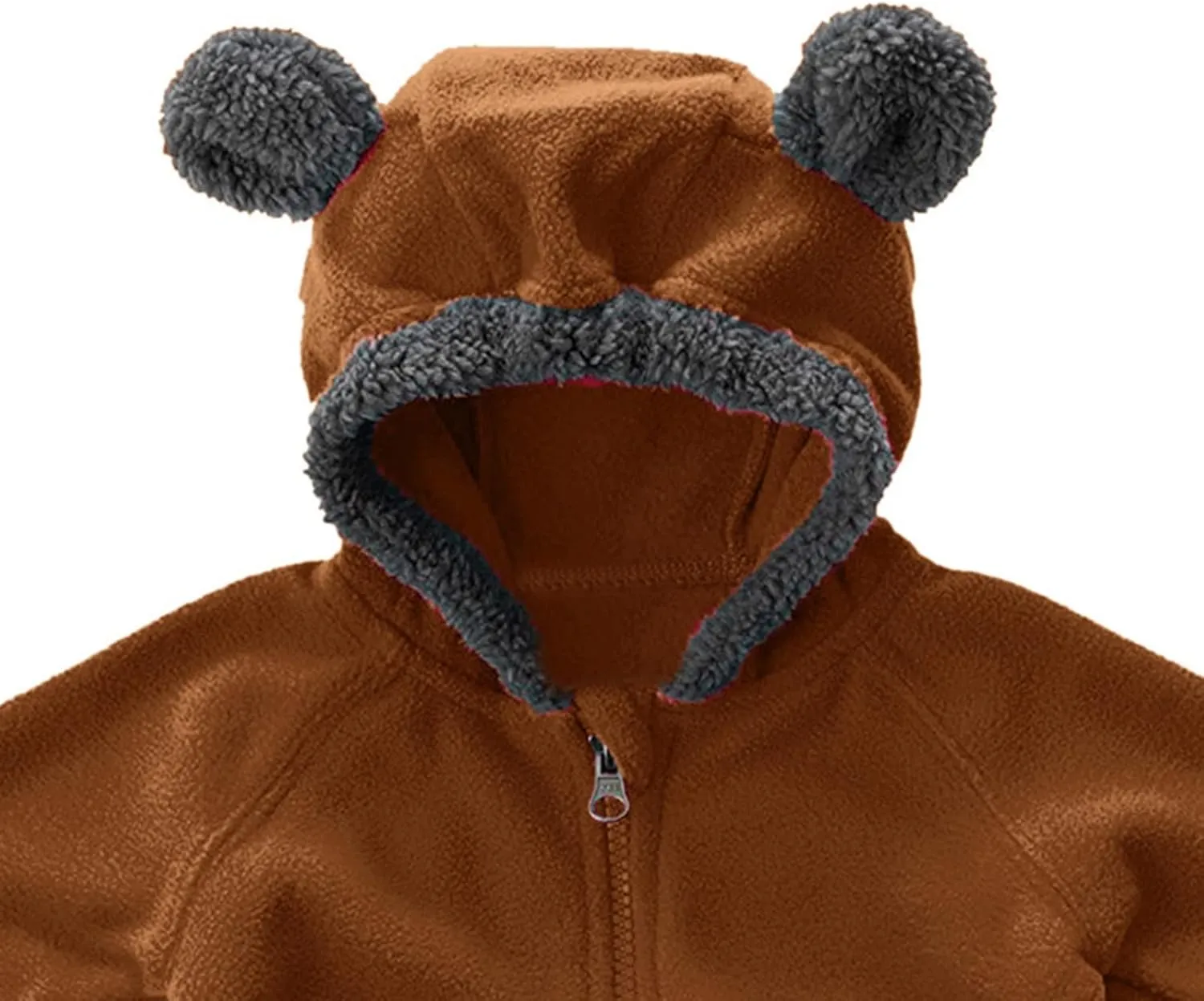 Baby Girls Boys Winter Coats Cartoon Tiger Print Cotton Padded Windproof Warm Snowsuit Bear Ears Hooded Jacket