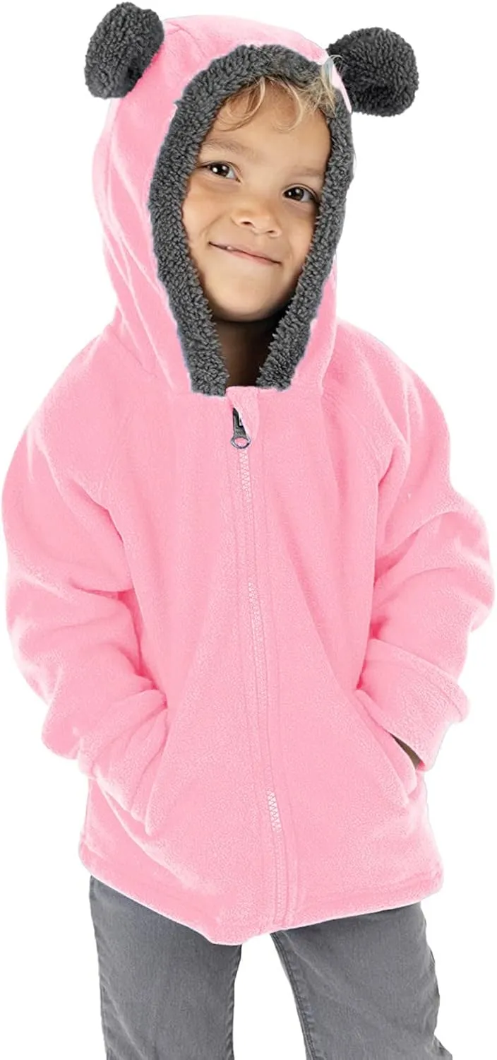 Baby Girls Boys Winter Coats Cartoon Tiger Print Cotton Padded Windproof Warm Snowsuit Bear Ears Hooded Jacket
