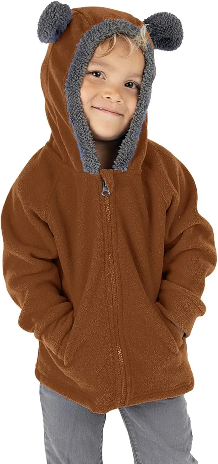 Baby Girls Boys Winter Coats Cartoon Tiger Print Cotton Padded Windproof Warm Snowsuit Bear Ears Hooded Jacket
