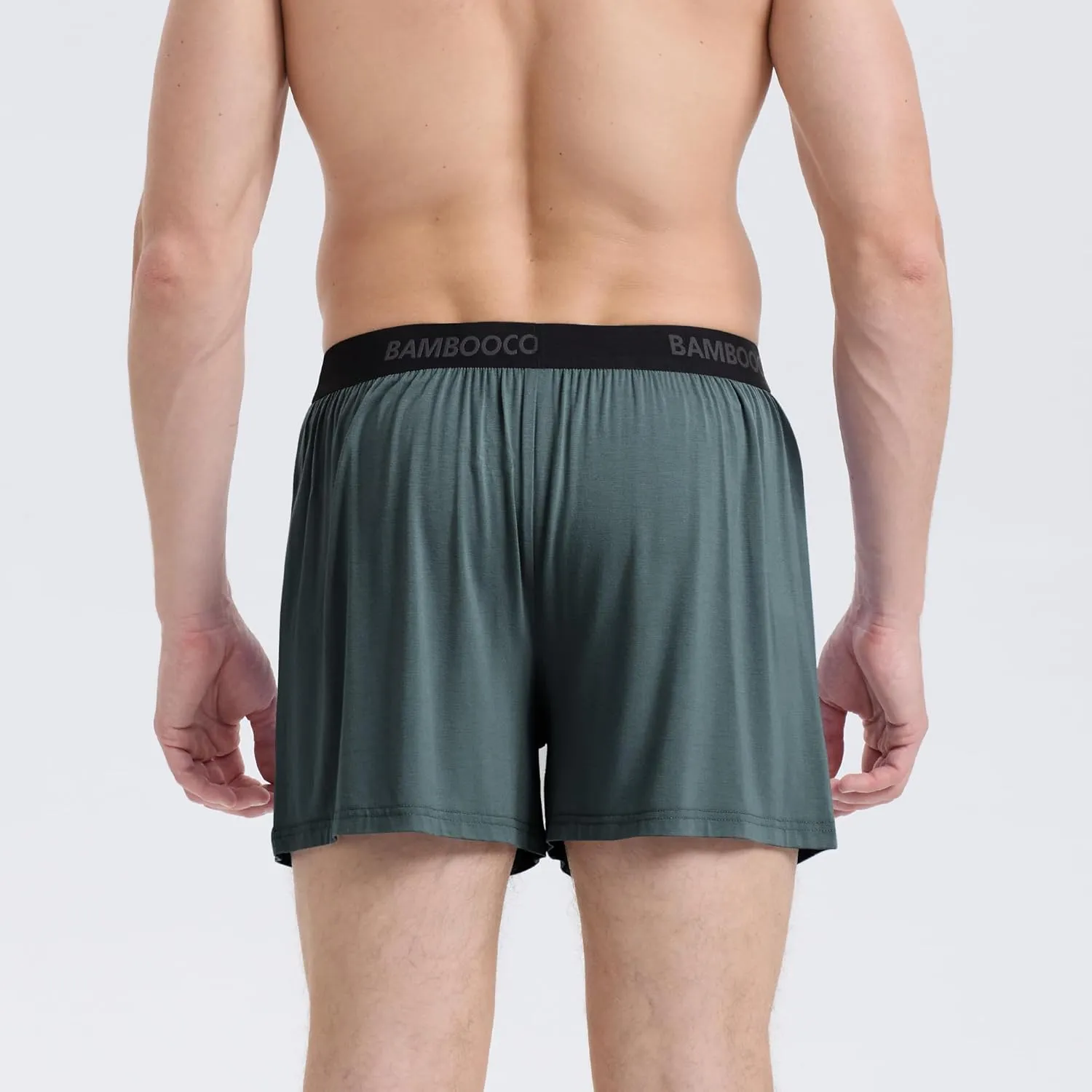 BAMBOO COOL Men's Boxer Shorts Underwear Soft Comfortable Breathable Classic Casual Loose Stretch Knit Short (3 or 5 Pack)