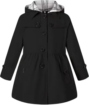 BINPAW Girl's Hooded Trench Coat