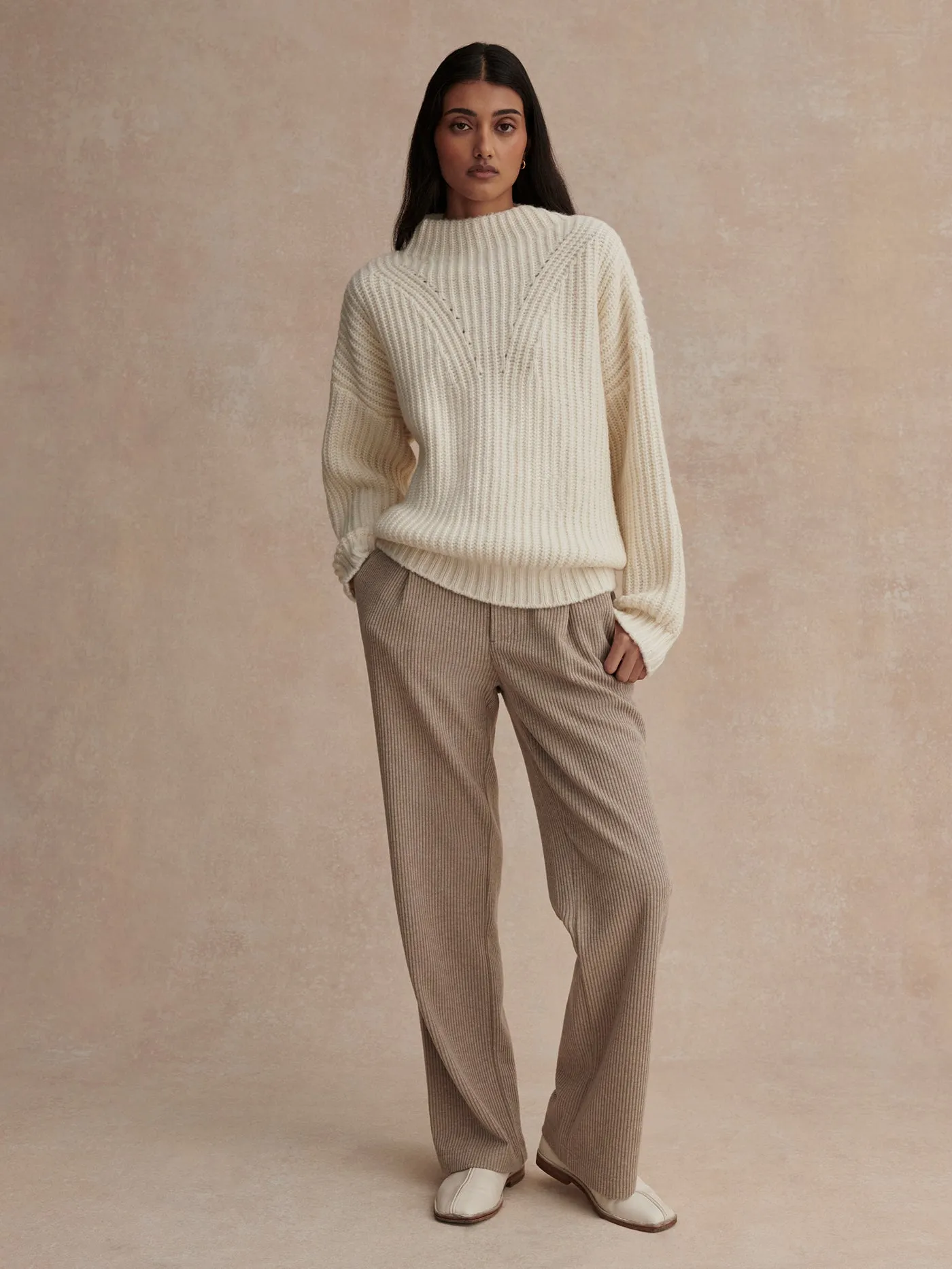 Blossom Mock Neck Knit Sweater