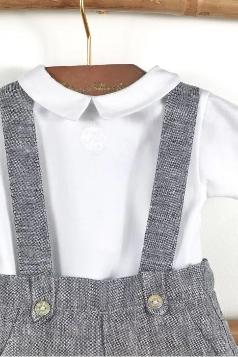 Bodysuit - White jersey with embroidery