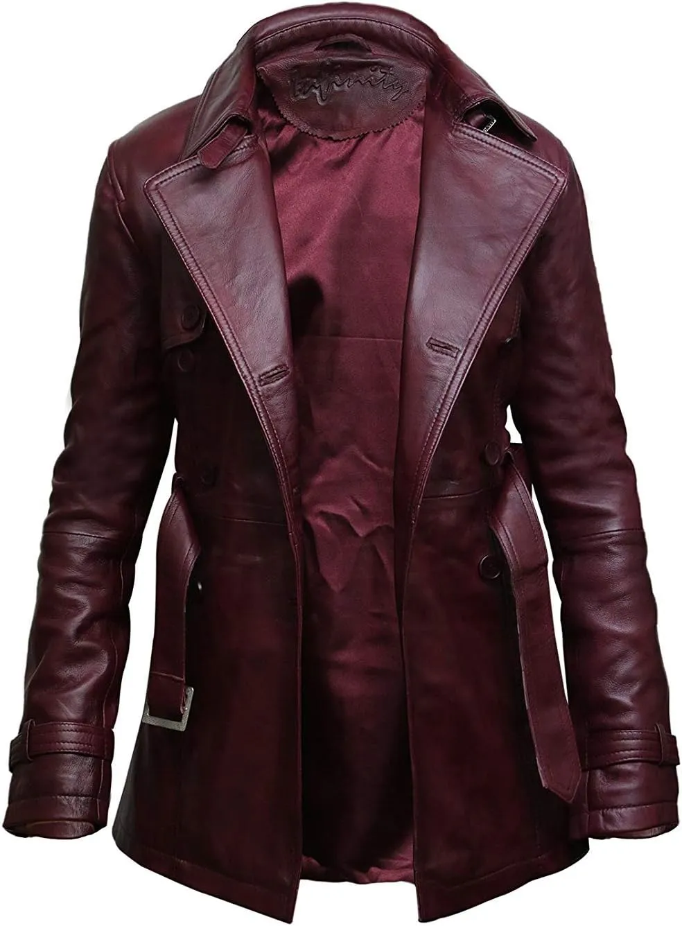 BRANDSLOCK Womens Genuine Leather Biker Jacket Coat