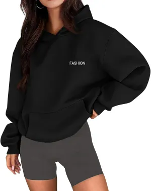Canbebig Oversized Hoodies for Women Letter Printed Pullover Sweatshirts Long Sleeve Shirts with Pockets Fashion Clothes