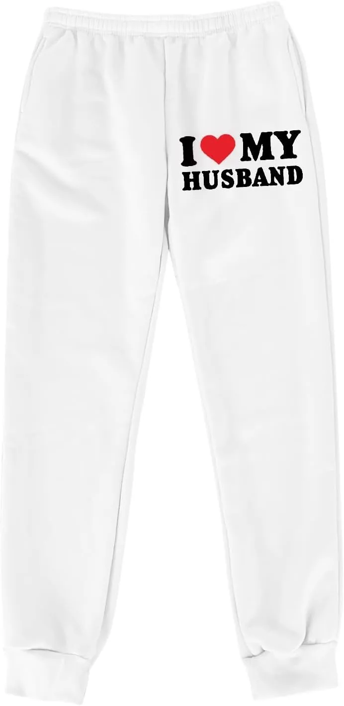 Capri Cargo Pants for Women with Pockets Letter Print Casual Pants for Women Elastic Waist Sweatpants Trousers