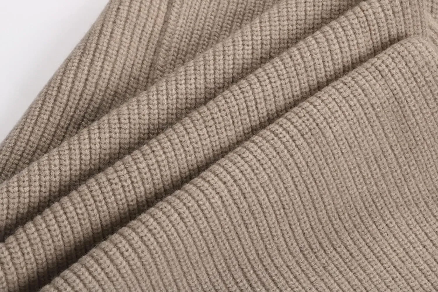 CHARTOU Women's Elegant Lapel Collar Rib-Knit Open Front Cardigan Long Sweater Jacket Overcoat