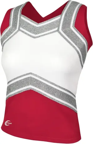 chass Girls' Blaze Shell Top - Adult Sized Cheerleading Uniform Shirt