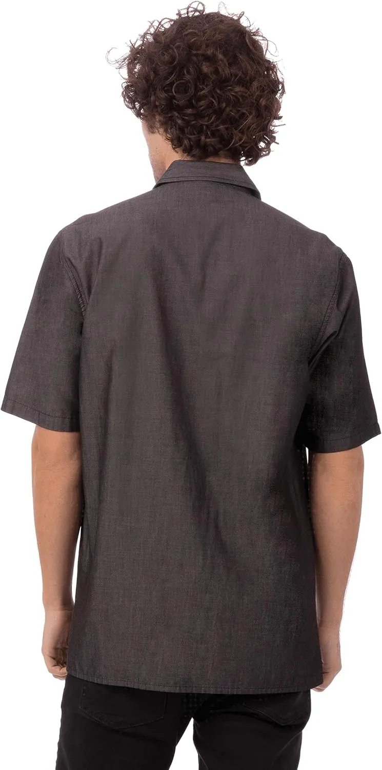 Chef Works Men's Detroit Short Sleeve Denim Shirt