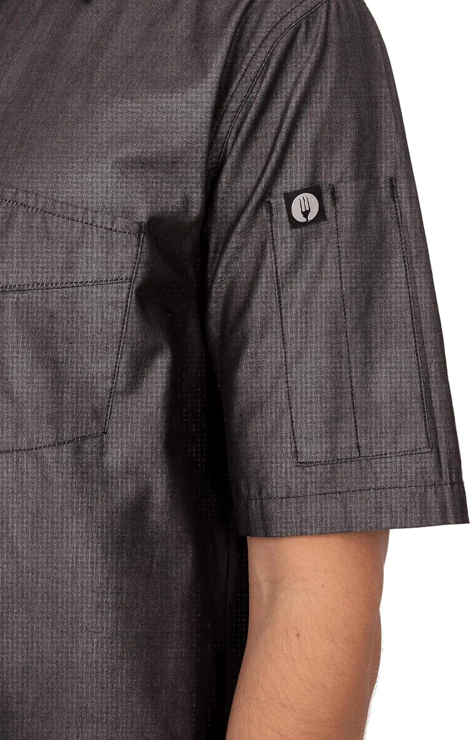 Chef Works Men's Detroit Short Sleeve Denim Shirt