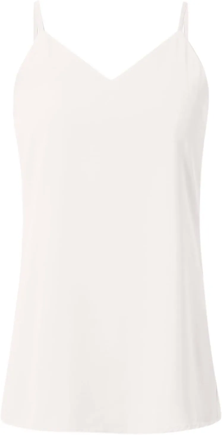 Chiffon Cami V Neck Tank Tops for Women Loose Fit Flowy Spaghetti Strap Camisole Summer Casual Sleeveless Tanks