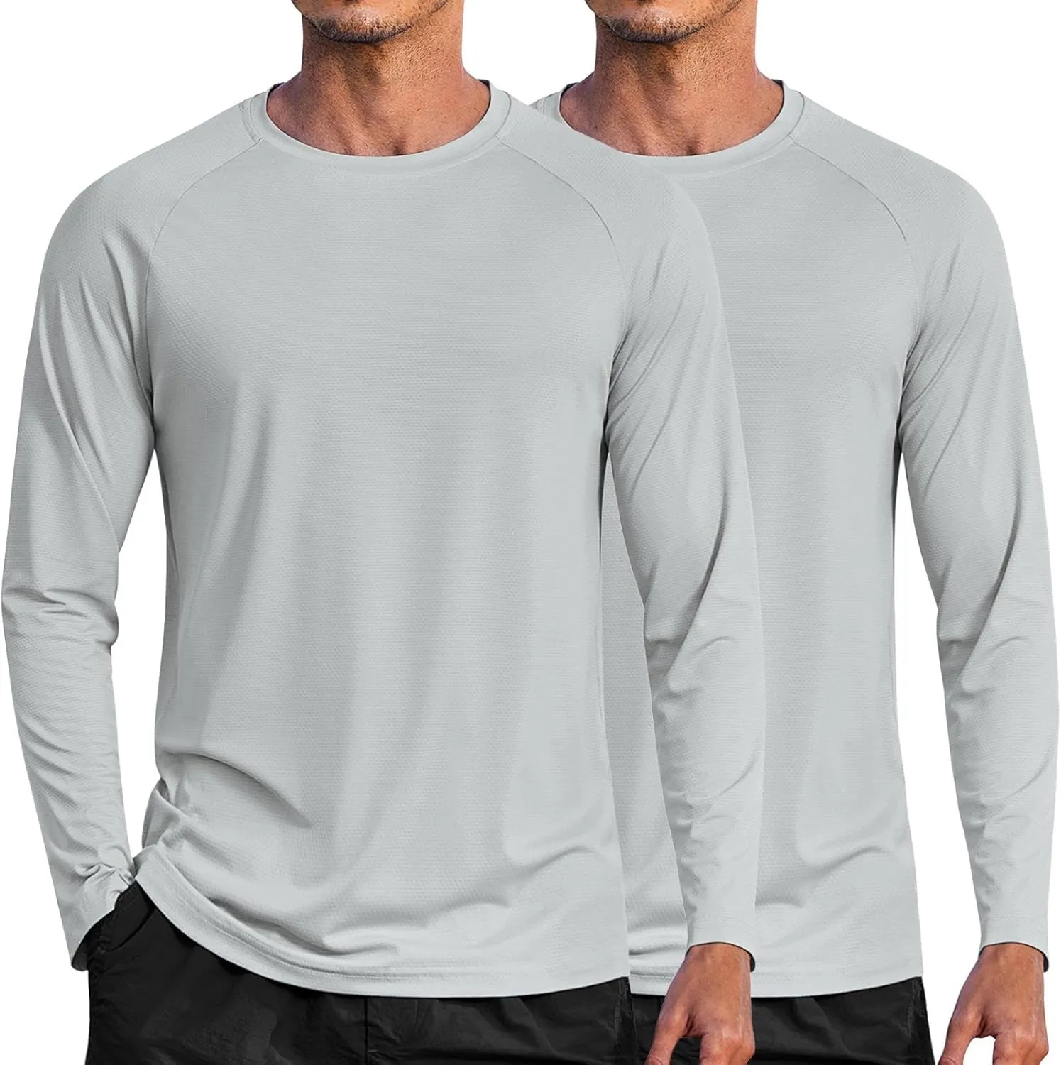 COOFANDY Men's Sun Protection Shirts Long Sleeve Rash Guard Swim T-Shirts Lightweight Quick Dry Fishing Shirts