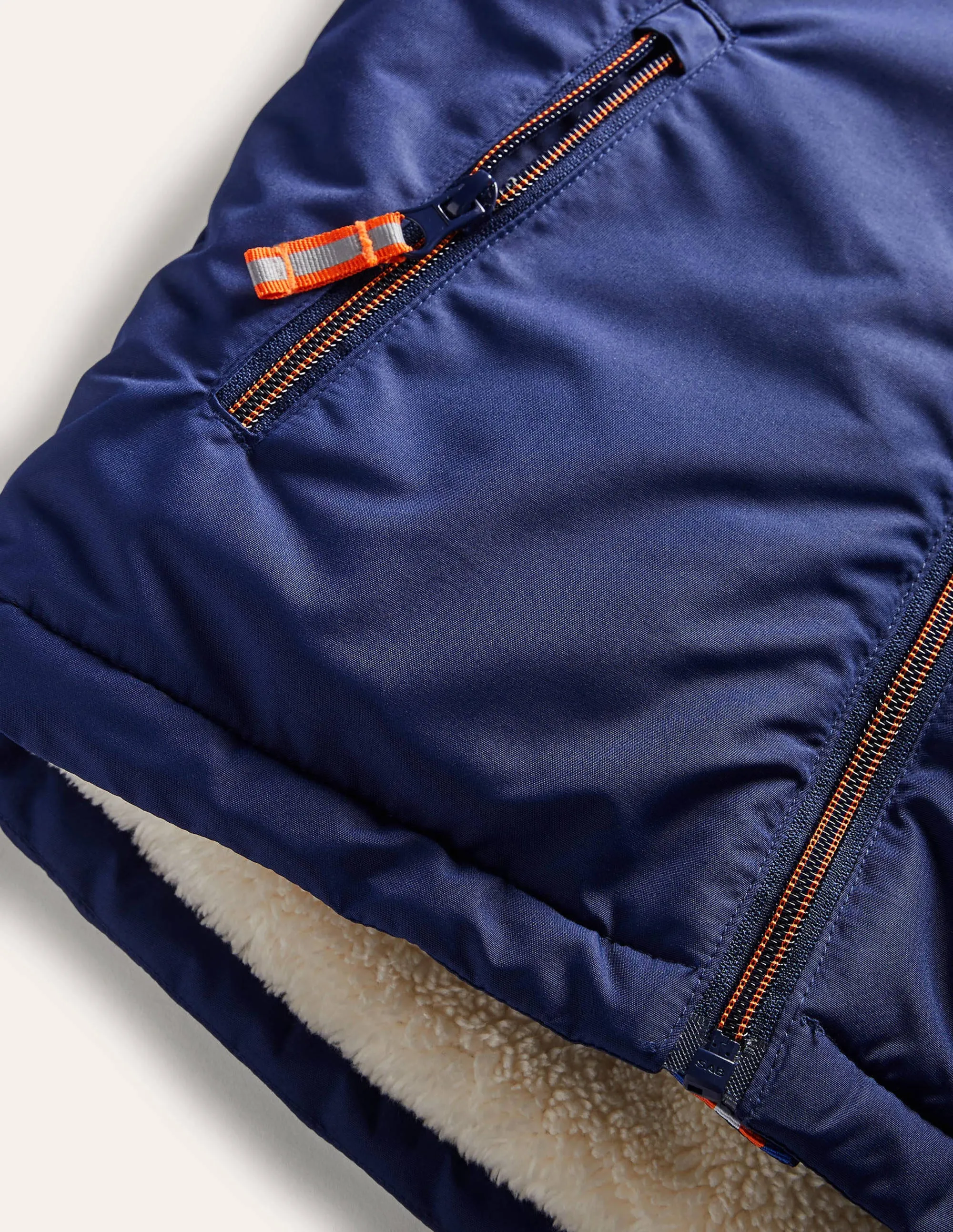 Cosy Sherpa-lined Anorak-College Navy