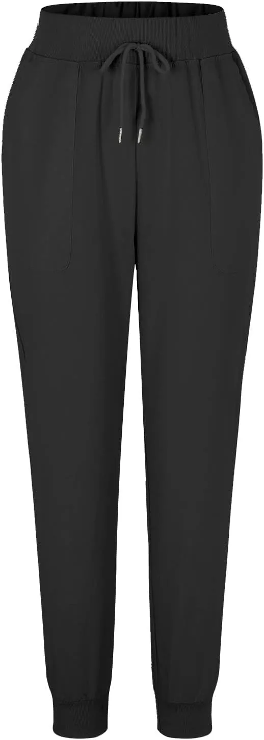 CRNTCEM Womens Straight Leg Beach Pants Slim Fit Travel Running Anckle Pant Workout Sweatpants Casual Cotton Linen Pants