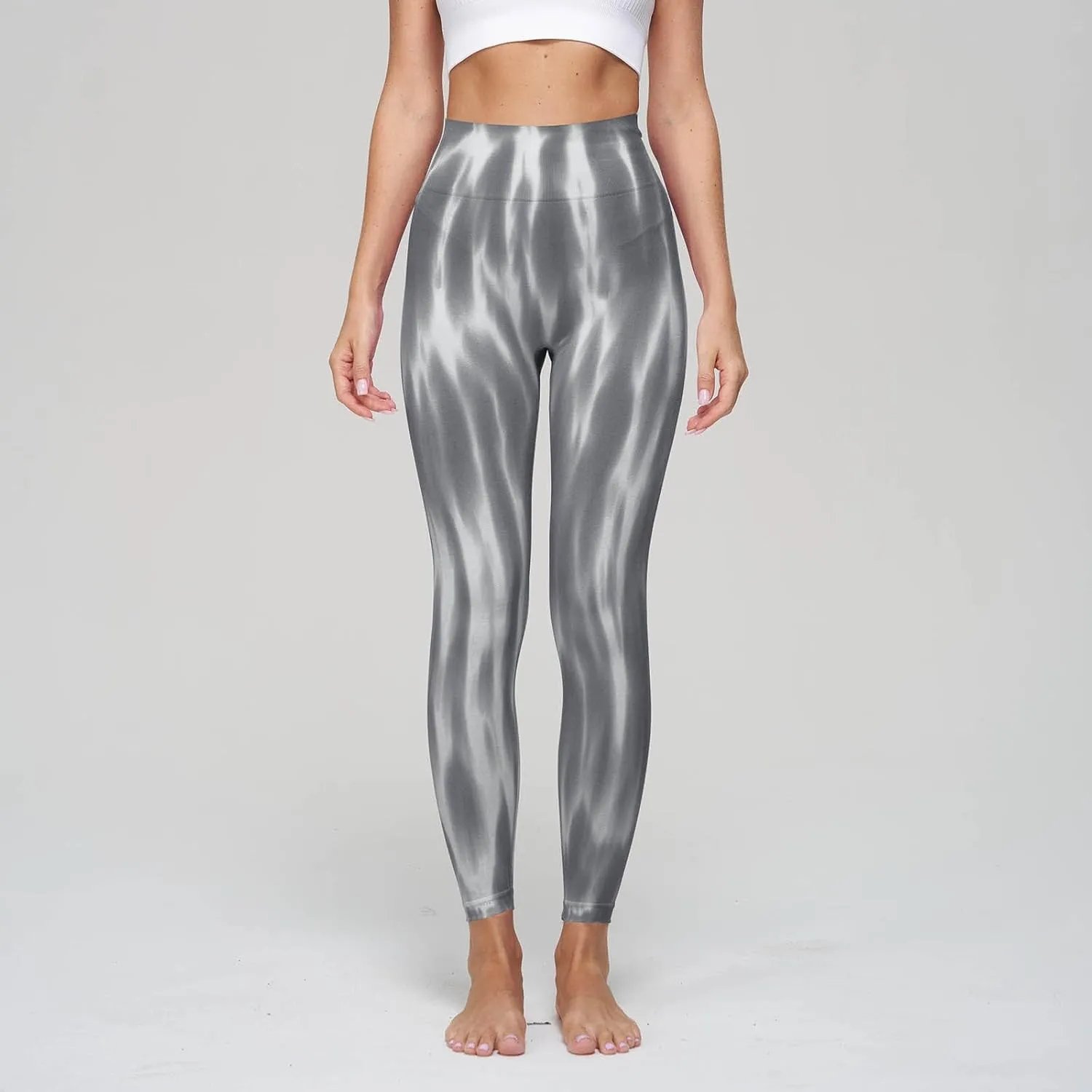DGZTWLL Butt Lifting Leggings for Women Seamless High Waist Fitness Sport Yoga Pants Tie-Dye TummyControl Gym Workout