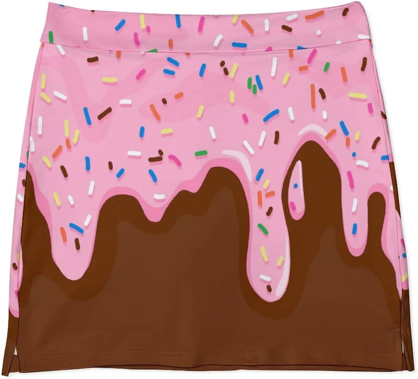 Dripping Glaze with Colorful Sprinkles Women's Mini Tennis Skirt with Shorts Underneath Athletic Workout Cute Skorts