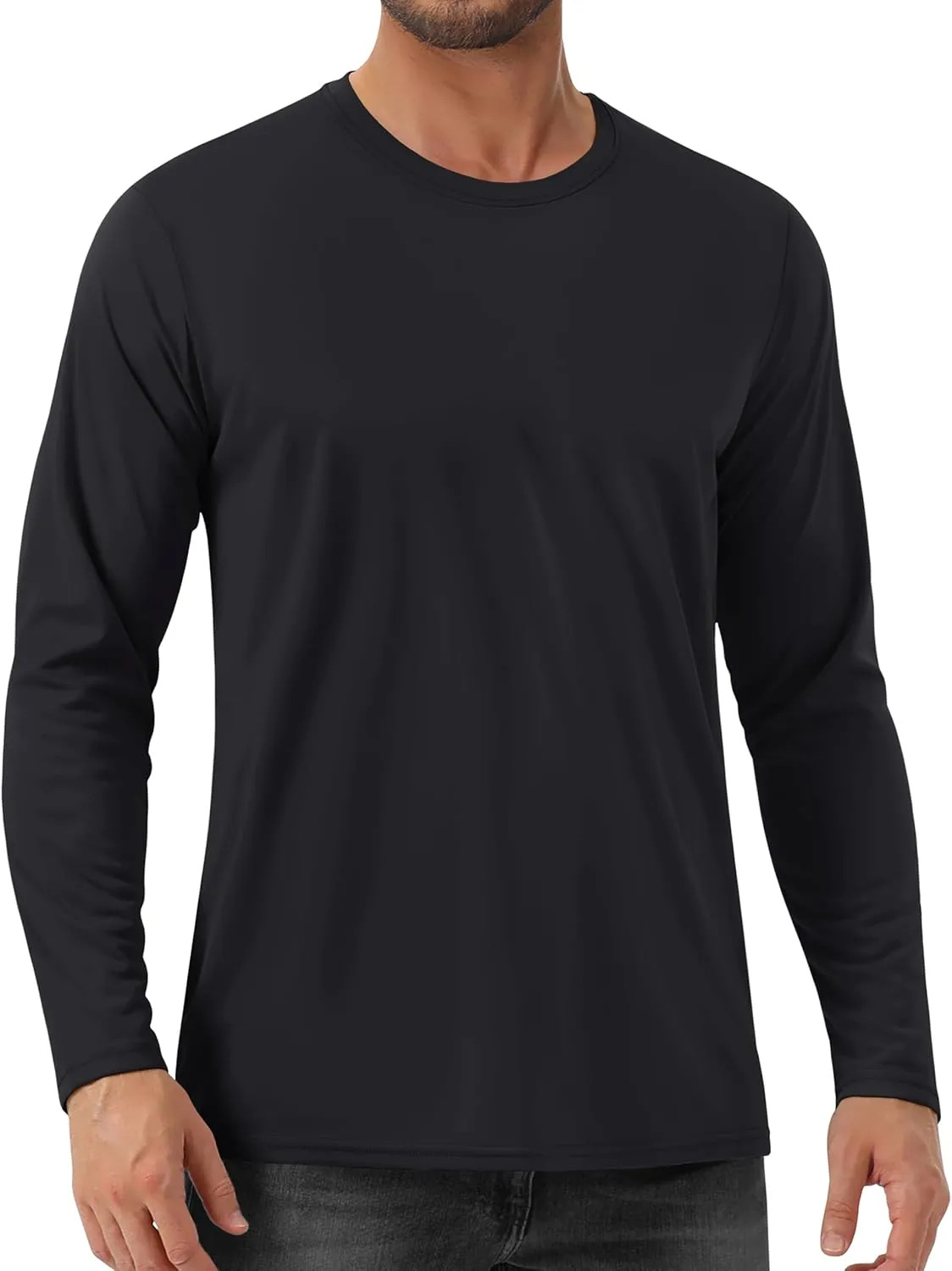 EKLENTSON Men's UPF 80  Sun Protection Shirts Long Sleeve Rash Gurad Quick Dry Swim Shirt Lightweight