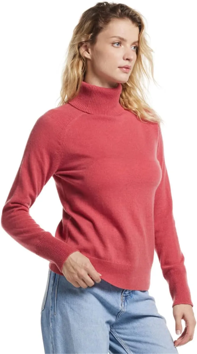 EURKEA Women's Turtleneck 100% Cashmere Sweater, Long Sleeves Pullover Winter Top for Women, Gift Ready