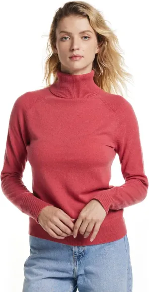 EURKEA Women's Turtleneck 100% Cashmere Sweater, Long Sleeves Pullover Winter Top for Women, Gift Ready