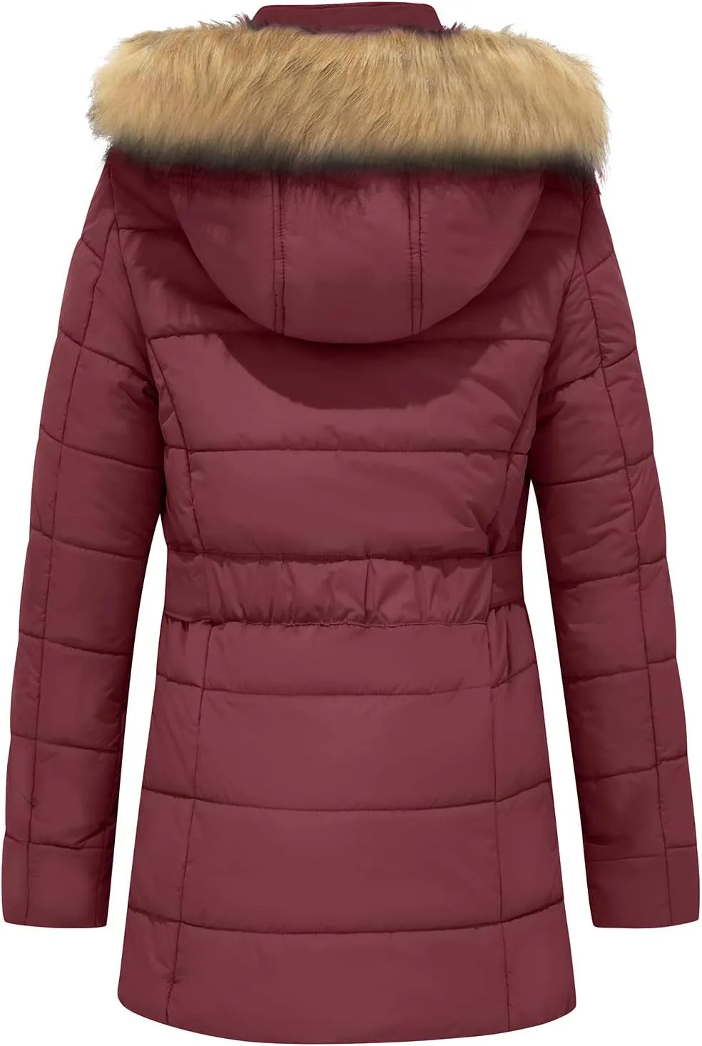 FARVALUE Womens Water Resistant Winter Coat Thicken Puffer Jacket Warm Quilted Parka Padded Windbreaker with Removable Hood