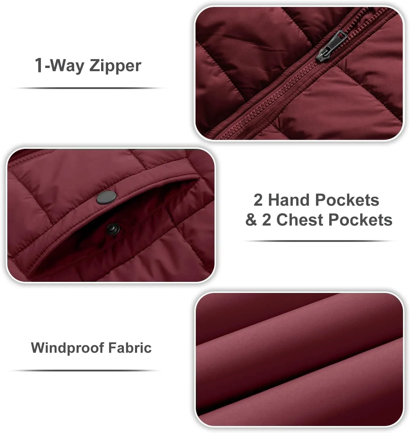 FARVALUE Womens Water Resistant Winter Coat Thicken Puffer Jacket Warm Quilted Parka Padded Windbreaker with Removable Hood