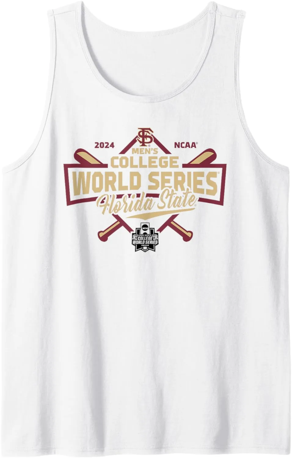 Florida State Seminoles College World Series 2024 Baseball Tank Top