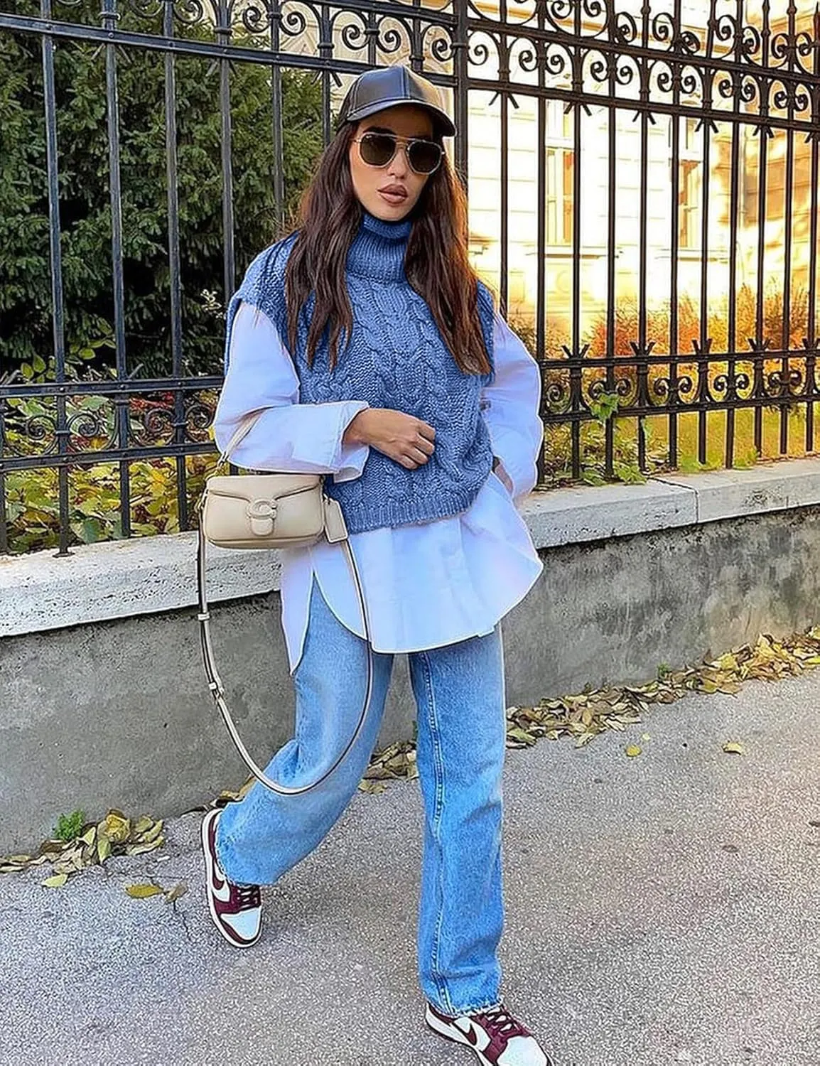 Flygo Womens Turtleneck Cable Sweater Vest Knit Oversized Loose Fit Solid Pullover Sweaters Cap Sleeve Crop Tops