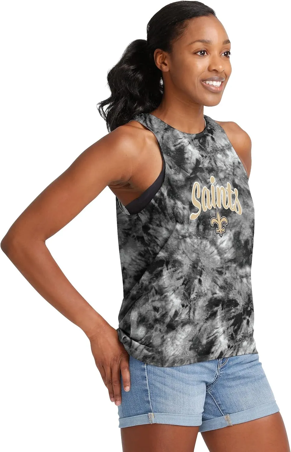 FOCO Women's NFL Team Logo Tie Breaker Tank Top Shirt