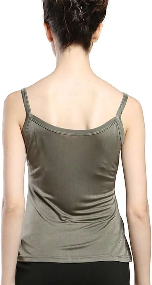 Forever Angel Women's 100% Silk Lace Camisole Cami Tank Top