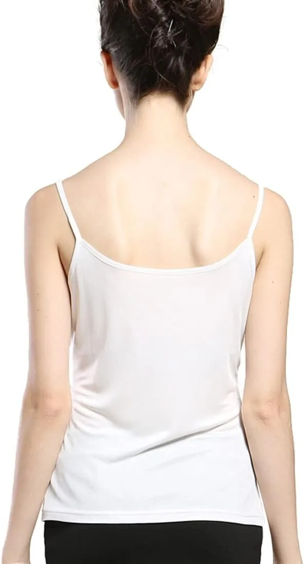 Forever Angel Women's 100% Silk Lace Camisole Cami Tank Top