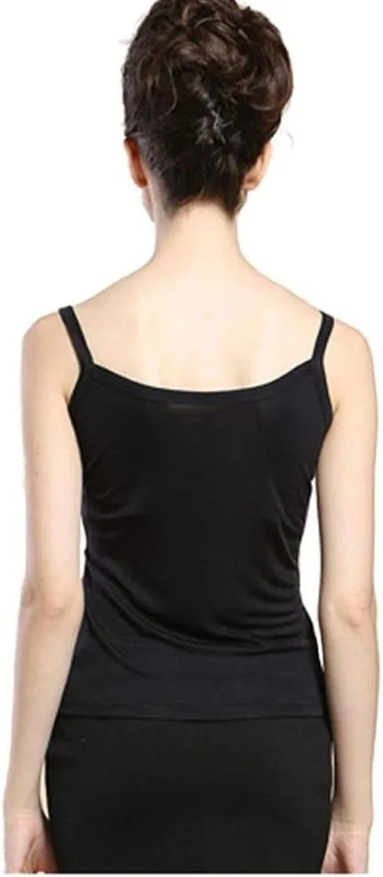 Forever Angel Women's 100% Silk Lace Camisole Cami Tank Top