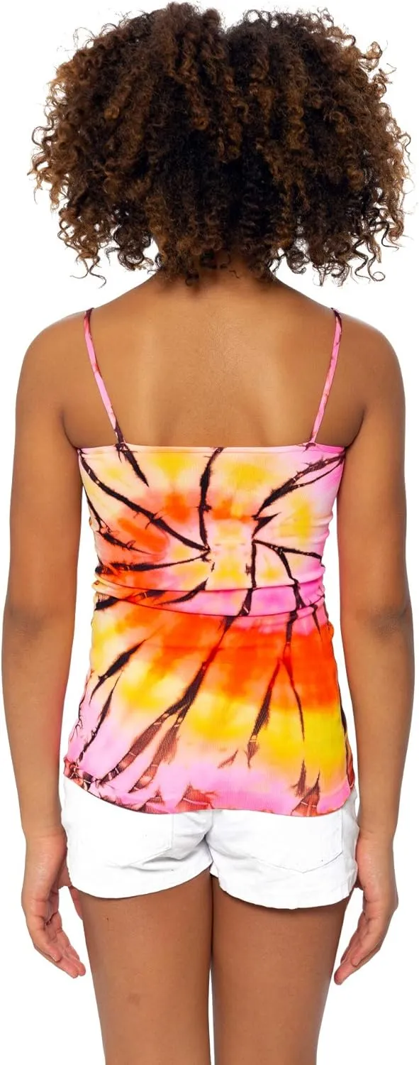 Girls (7-10) Swirl Tie Dye Full Cami Tank Top
