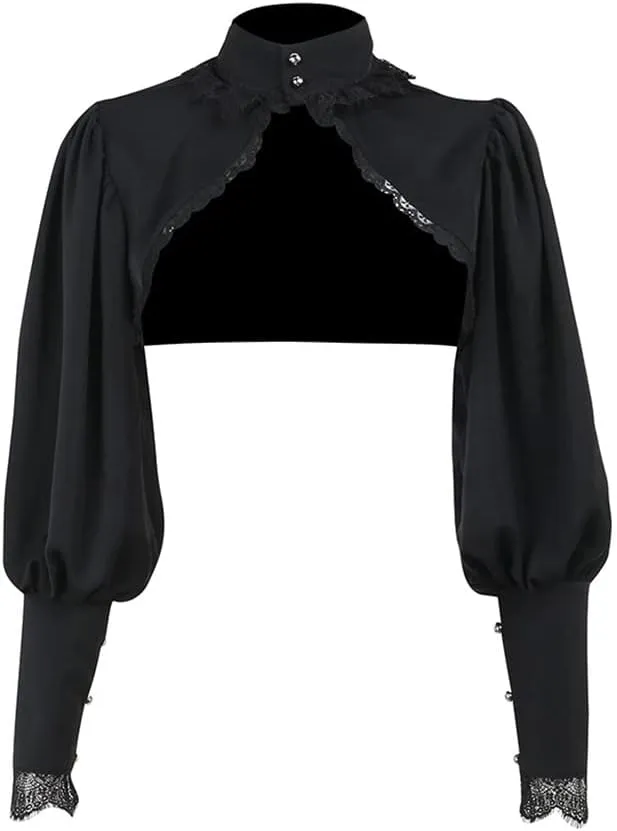 Goth Lace Shrug Fashion Trendy Crop Top Shrugs for Women