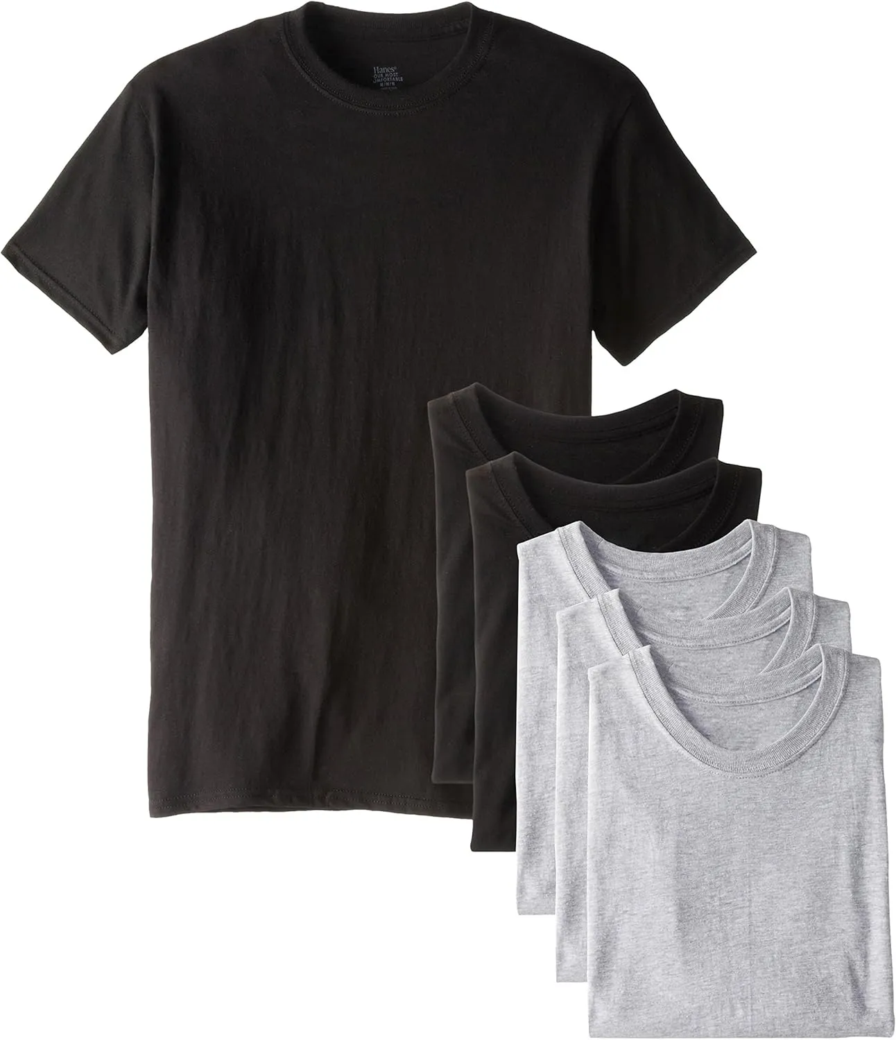 Hanes Ultimate Men's 6-Pack Crew T-Shirt