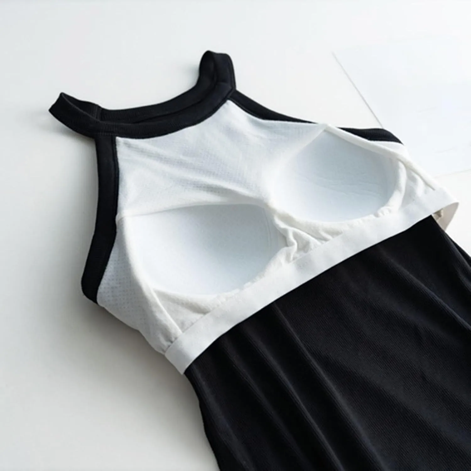 Heevina Tank Tops With Built In Bras For Women Halter Camisole Spaghetti Strap Cami Shelf Bra Vest Undershirts Shirt